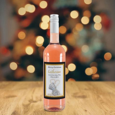 Personalised Me to You Heart Shape Lights Rosé Wine Extra Image 1